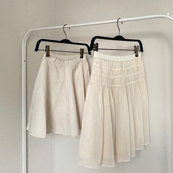 (SET) 2 off white skirts - Picture 1 of 6
